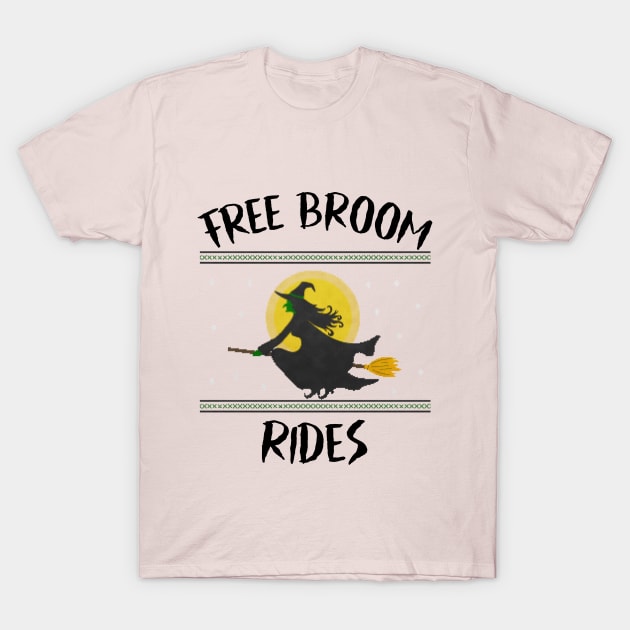 Free Broom Rides T-Shirt by MCAL Tees